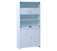 Шкаф 2-ух створчатый стекло/металл ШМС-2-Т с трейзером