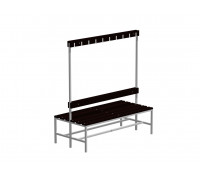 Скамья гардеробная двусторонняя с вешалкой С-2000 Липа