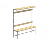 Скамья гардеробная с вешалкой и полкой под головные уборы С-1500 Липа