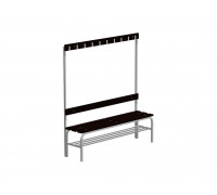 Скамья гардеробная с вешалкой и полкой под обувь С-1500 Липа