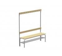 Скамья гардеробная с вешалкой и полкой под обувь С-2000 Липа