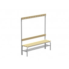 Скамья гардеробная с вешалкой и полкой под обувь С-2000 Липа