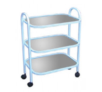 Стол медицинский трехполочный с полками из нержавеющей стали