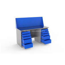 Верстак двухтумбовый ВС-1600/Т2/Т2 №622