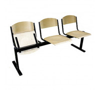 Секция стульев деревянная без подлокотников