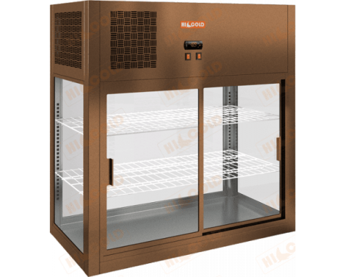 Витрина настольная холодильная Hicold VRH O 990 бронзовый