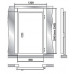 Дверной блок универсальный 1200х2560 100 мм распашная дверь