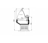 Витрина холодильная ариада белинда вс 2 150 с полкой