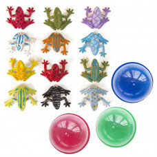 Игрушки в капсулах 45 мм Лягушки разноцветные упаковка 100 штук