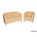 Набор офисный диван и кресло Арт в бежевом цвете