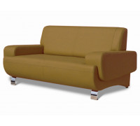 Офисный диван Амадеус двухместный 160*90*90 см коричневое