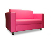 Офисный диван Челси 150*75*85 см двухместный розовый