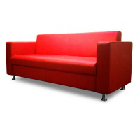Офисный диван Челси 200*75*85 см трехместный красный