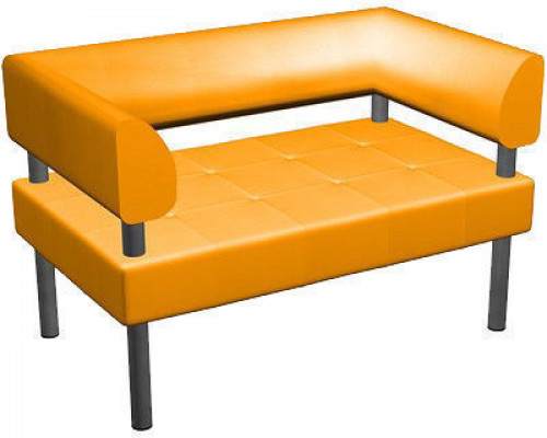 Офисный диван Глория трёхместный 190*75*83 см оранжевый
