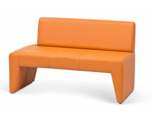 Офисный диван Кит двухместный 120*65*80 см оранжевый