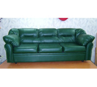 Офисный диван Нега из экокожи трехместный 200*90*90 см зеленый