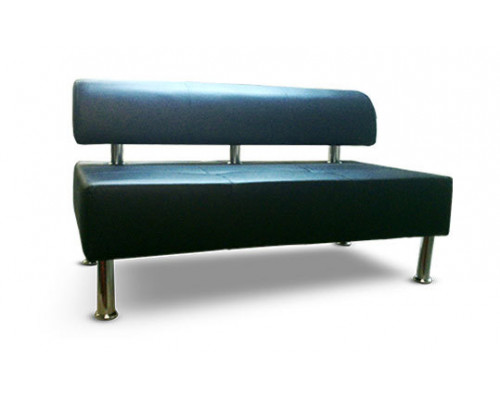 Офисный диван Стандарт двухместный 120*75*80 см черный