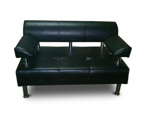 Офисный диван Стандарт плюс трехместный 190*75*80 см черный
