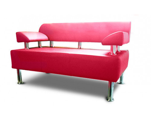 Офисный диван Стандарт плюсдвухместный 140*75*80 см розовый