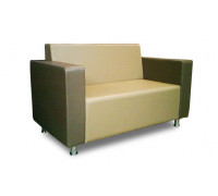 Офисный диван Вегас двухместный 140*75*85 см оливковый комбинированный