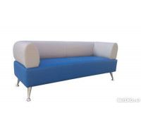 Офисный диван Вояж двухместный 150*75*80 см голубой