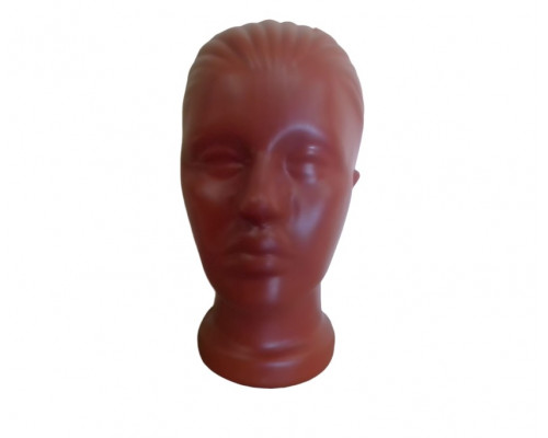 Манекен головы женской пластик цвет бежевый