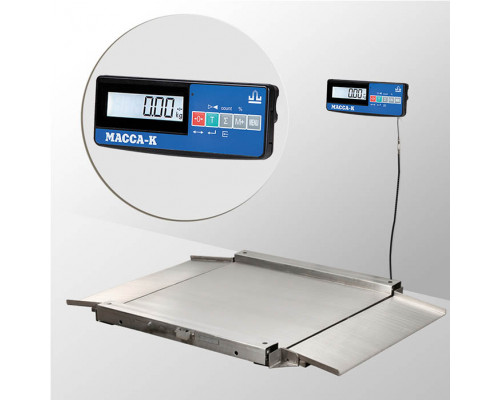 Весы 4D-LA.S-10/10-1500-A(RUEW) напольные электронные низкопрофильные до 1500 кг