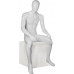 Glance 10 Манекен мужской, сидячий, белый глянец, абстрактный