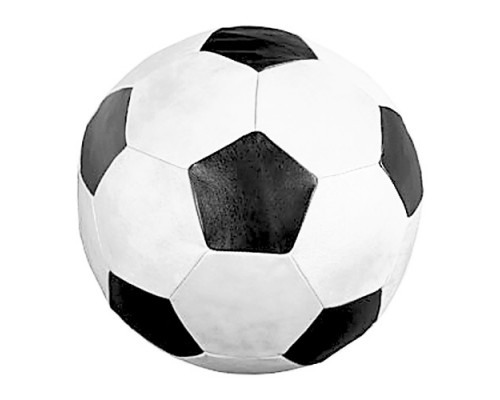 Пуфик футбольный мяч большой Банкетка (пуфик), белый/черный, стандарт