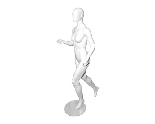 Sport 04 Манекен женский спортивный (бегущая), белый матовый