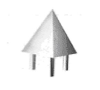 И46Tx Tritix Пирамида наконечник для тройной трубы хром