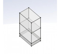 Прилавок стеклянный модульный П-1.1 58,5*40*90 см
