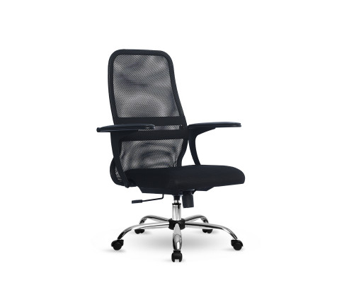 Кресло офисное S-CP-8 Комплект 8 пятилучье хром с овальным сечением лучей