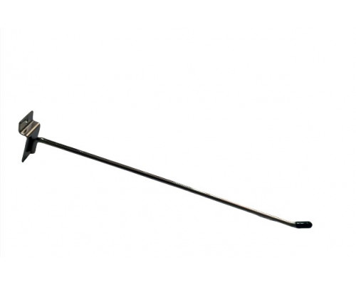 Крючок на экономпанель PH620-300SX одинарный хром 30 см с пластиковым наконечником диаметр 6 мм