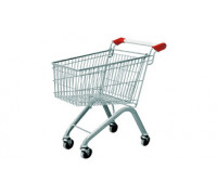 Тележка для супермаркета STE60-XX красный пластик без детского сиденья, Л-образное основание