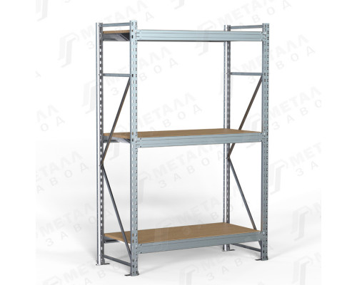 SGR-V-Zn-ДСП 1283-2.0 стеллаж оцинкованный до 500 кг на ярус ДСП полка