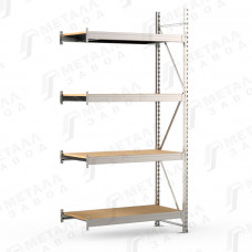 SGR-V-Zn-ДСП 2164-2.5 ДС стеллаж оцинкованный до 500 кг на ярус ДСП полка