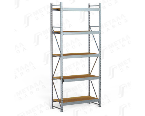 SGR-V-Zn-ДСП 2165-3.0 стеллаж оцинкованный до 500 кг на ярус ДСП полка