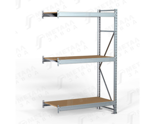 SGR-V-Zn-ДСП 2183-2.0 ДС стеллаж оцинкованный до 500 кг на ярус ДСП полка