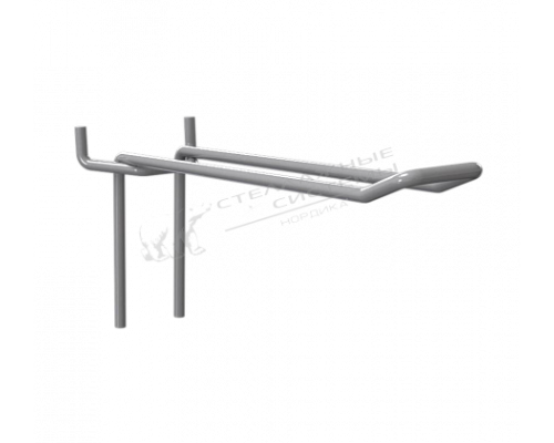 Крючок двойной без ценникодержателя 100-300 мм для торговой панели Нордика