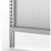 Перфорированный стеллаж с креплением к стене J-hanger с рекламной панелью