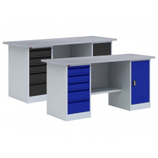 Двухтумбовый металлический верстак ВП-4