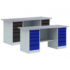 Двухтумбовый металлический верстак ВП-6