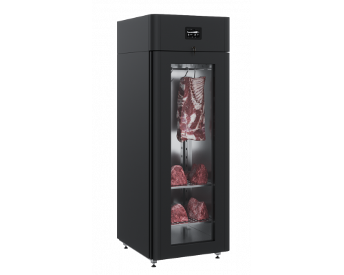 Шкаф Polair CS107-Meat (со стеклянной дверью,black, тип 1)