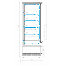 Горка морозильная Carboma FC 20-07 VL 1,3-1 0300 Standart (фронт X5L) версия 2.0 0430