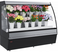 Холодильная горка для цветов Carboma F16-08 VM 1,3-2 0020 FLORA (цвет по схеме, фронт стандартный цвет)