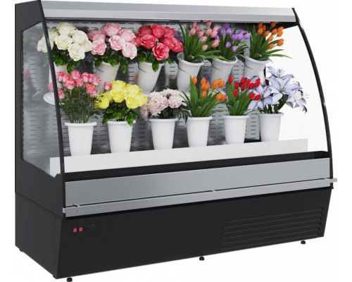 Холодильная горка для цветов Carboma F16-08 VM 1,3-2 0020 FLORA (цвет по схеме, фронт стандартный цвет)