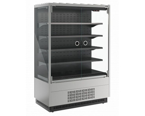 Холодильная горка гастрономическая Carboma FC 20-07 VM 1,3-1 Light фронт Х0 версия 2.0 (9006-9005)