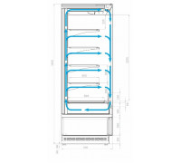 Холодильная горка гастрономическая Carboma FC20-07 VM 0,7-2 0030 версия 2.0 (9006-9005)