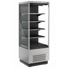 Холодильная горка гастрономическая Carboma FC20-07 VM 0,7-2 версия 2.0 ночная шторка (9006-9005)